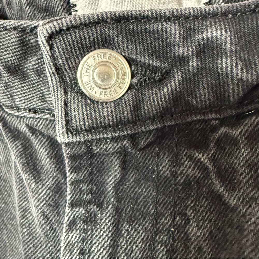 Free People Charcoal Straight Leg Jeans - Picture 4 of 5